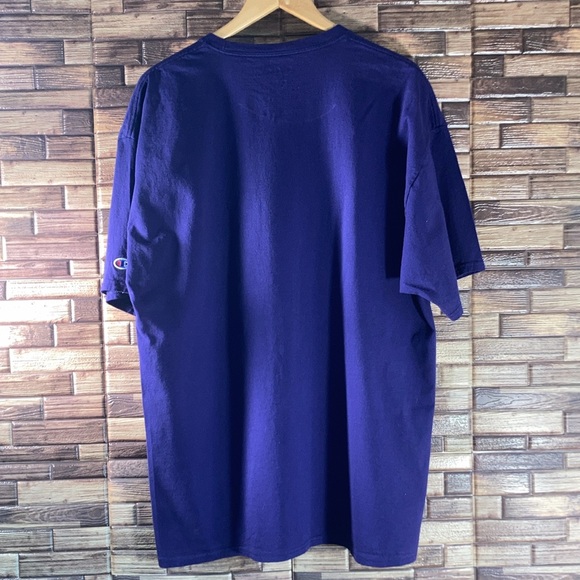 Mens 2XL Champion NCAA Purple TCU Baseball T Shirt - Picture 2 of 8